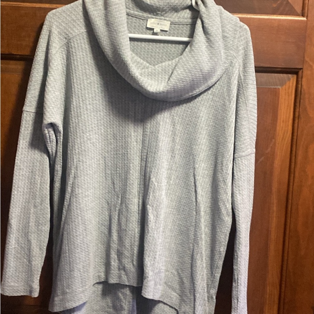 Lucky Brand Light Gray Cowl Neck Sweater